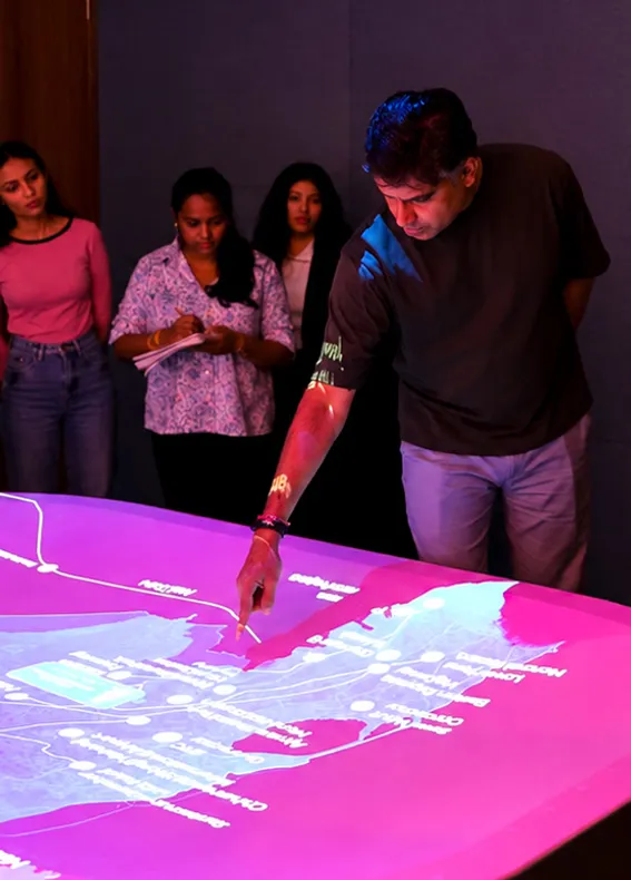 Ajmera Manhattan immersive location experience with projection mapping