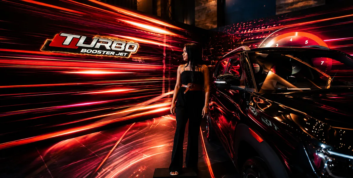 Interactive automotive activation showcasing Turbo Booster Jet technology