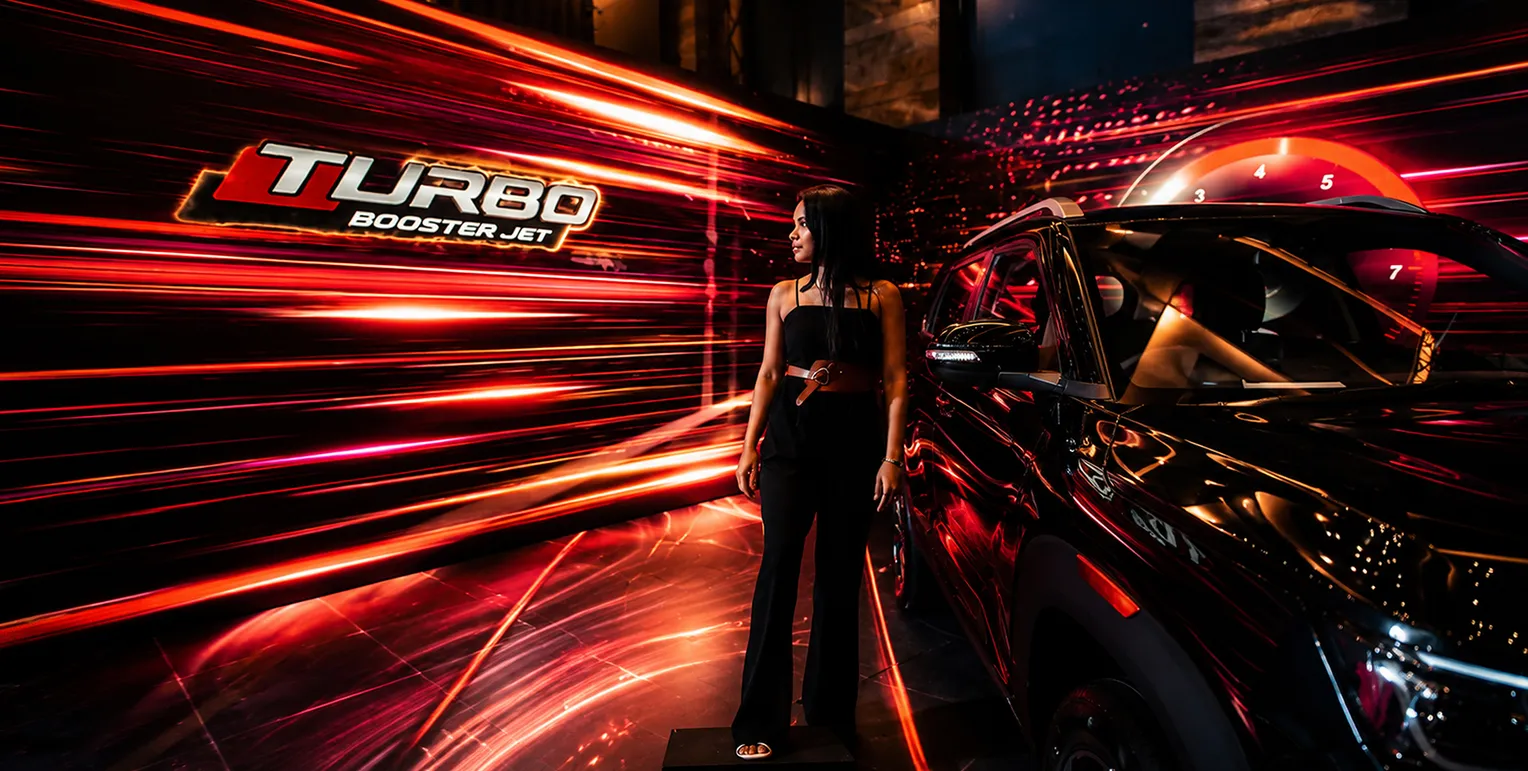 Interactive automotive activation showcasing Turbo Booster Jet technology