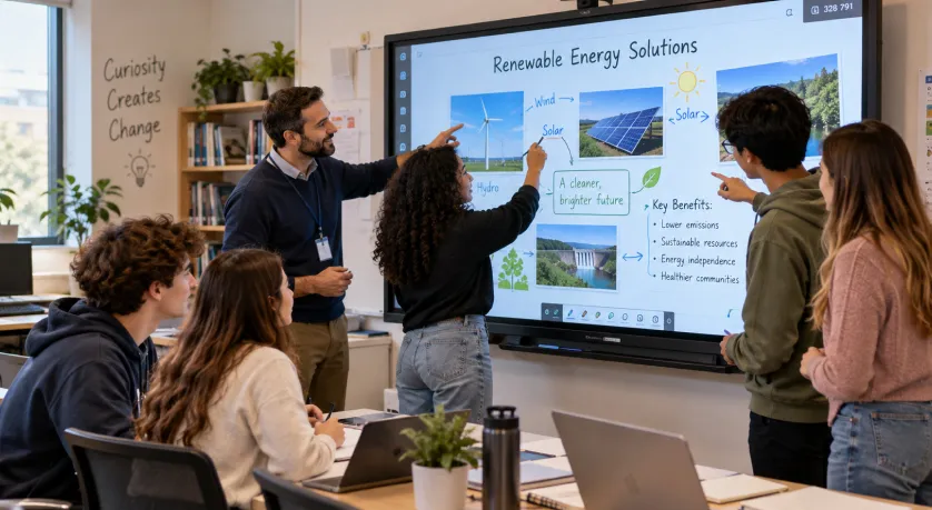 Interactive smart display enabling collaborative digital learning in a classroom