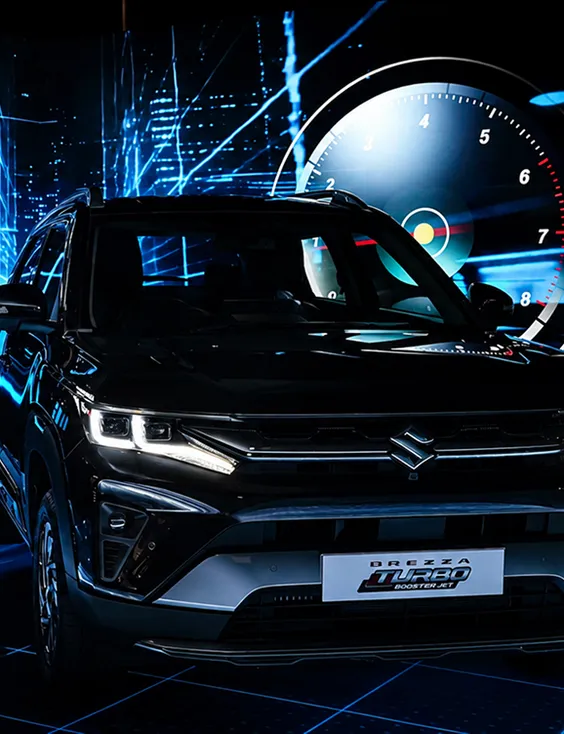 Maruti Suzuki Brezza Turbo Boosterjet interactive launch display.