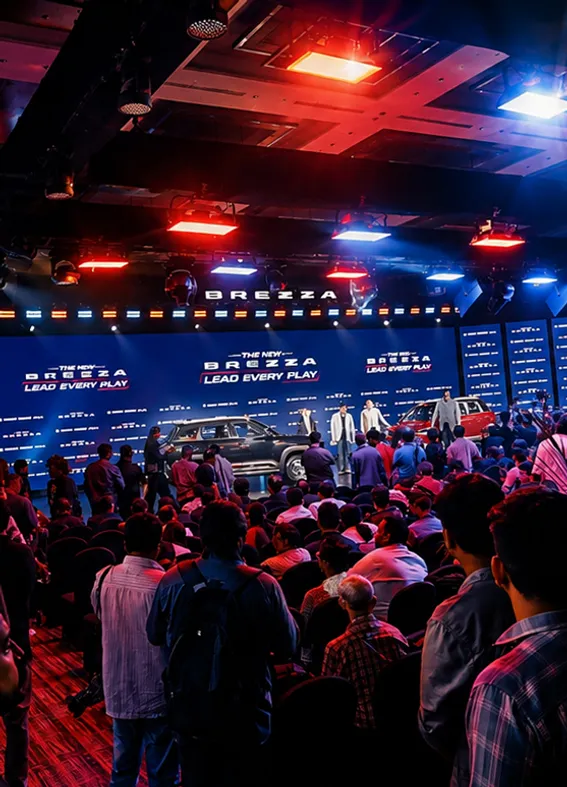 Maruti Suzuki Brezza media launch with live vehicle showcase