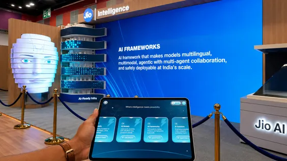 interactive ipad sync with large led display.
